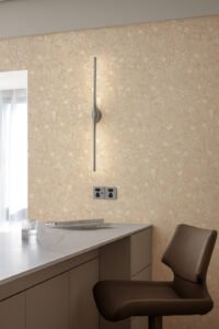 Flat Marble Terrazzo Beige flexible marble veneer in a modern office
