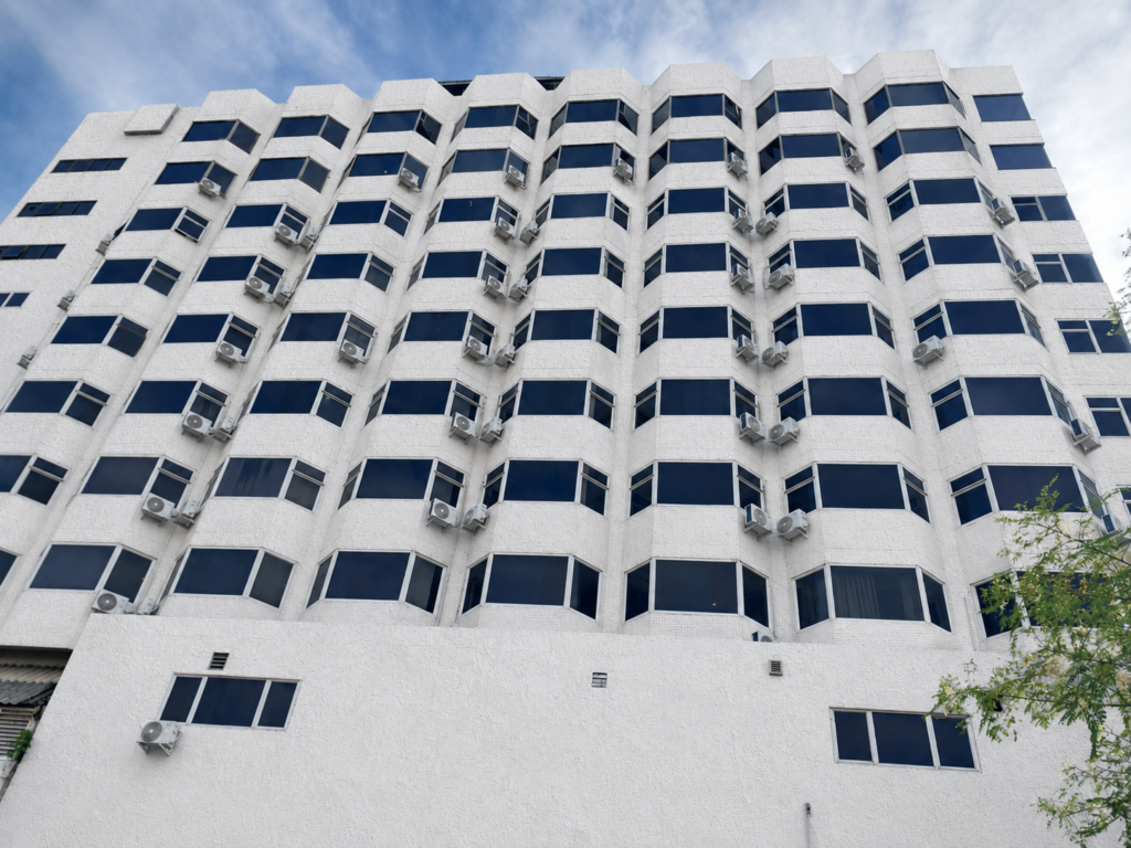 Exterior flexible stone wall panels on a building facade