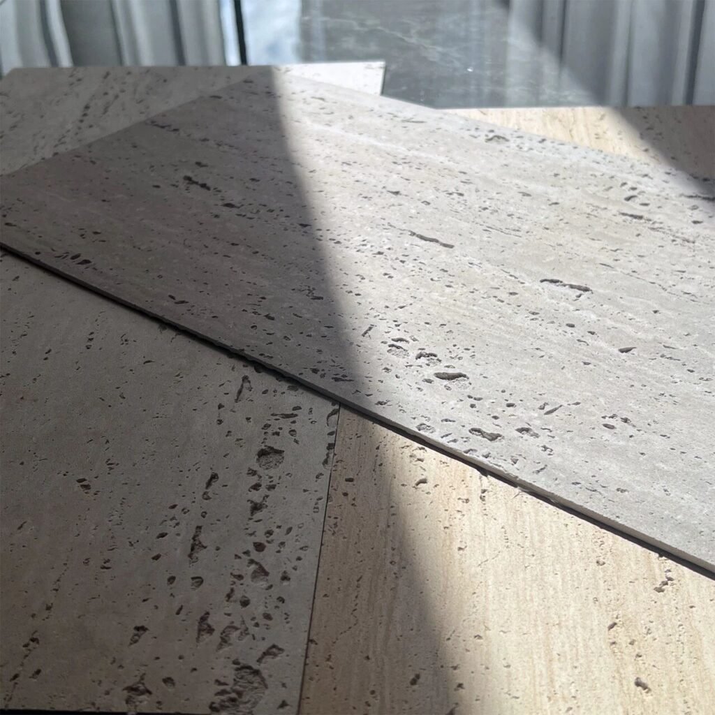 Cloud Grey Italian Travertine flexible panel