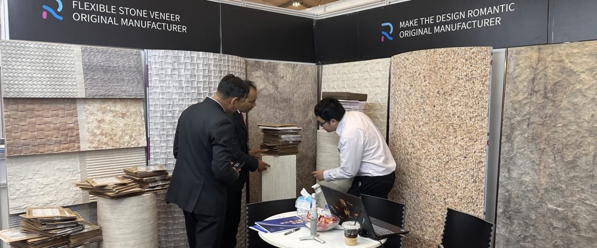 Romantic Stone booth at IndoBuildTech Expo 2026 in Indonesia
